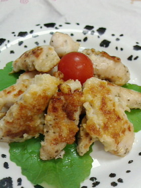 めっちゃ簡単☆ささみ粉チーズ焼き♪◆